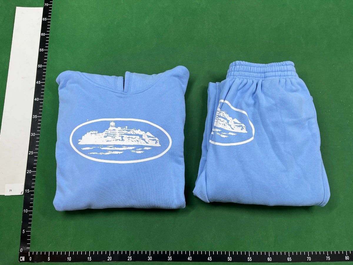 C o r t e iz Alcatraz Hoodie Baby Blu  -1