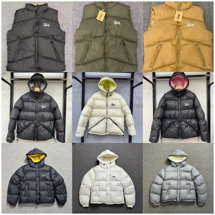 Stussy Black Puffer Jacket and