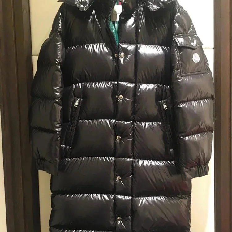 Moncler Black Long Puffer Coat